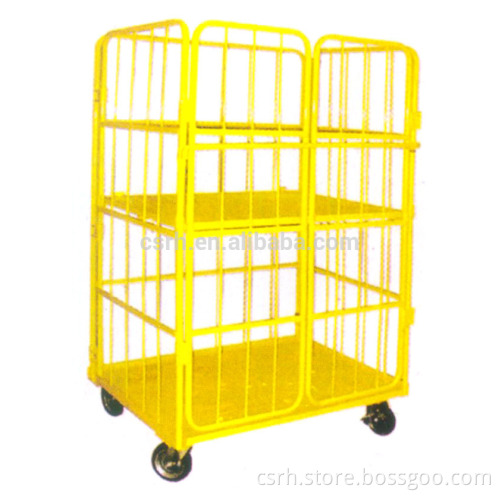 Yellow Steel Storage Container For Supermarket